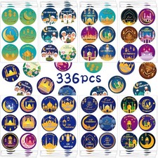 336 Pcs EId stickers Large EID Mubarak stickers Islamic Gifts Ramadan Decoration