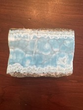 Larimar Beautiful Raw Slab Semi Polished 784 grams FROM DOMINICAN REPUBLIC