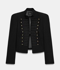 ZARA Women's Fitted Blazer With Shoulder Pads Black Sz:XS NWT