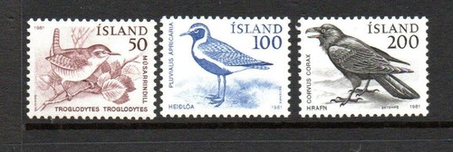 ICELAND MNH SG598-600 BIRDS - Picture 1 of 1