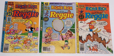 Lot of 3 Comic Books Richie Rich Cousin Reggie Vintage 1979-80 Low Grade Comics
