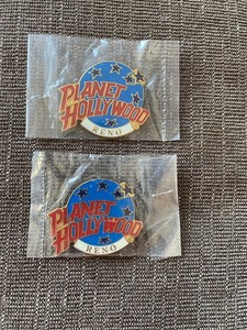 (2) Vintage Planet Hollywood Reno Collectible Pins New Mint Condition 