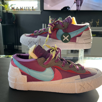 Kaws x Sacai Nike Blazer Low Purple Dusk Size 12.5 Men s BRAND NEW Logo White