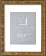 Golden State Art, 11x14 Ornate Finish Photo Frame, with White 11x14, Bronze