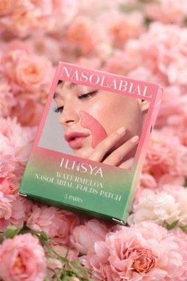ILISYA Watermelon Nasolabial Fold Patch Hydrating Hydrogel Smile Line Treatment