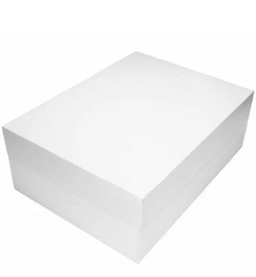 23 x längliche weiße rechteckige Tortenschachteln für Geburtstag, Hochzeitstorten 16 x12 x6 