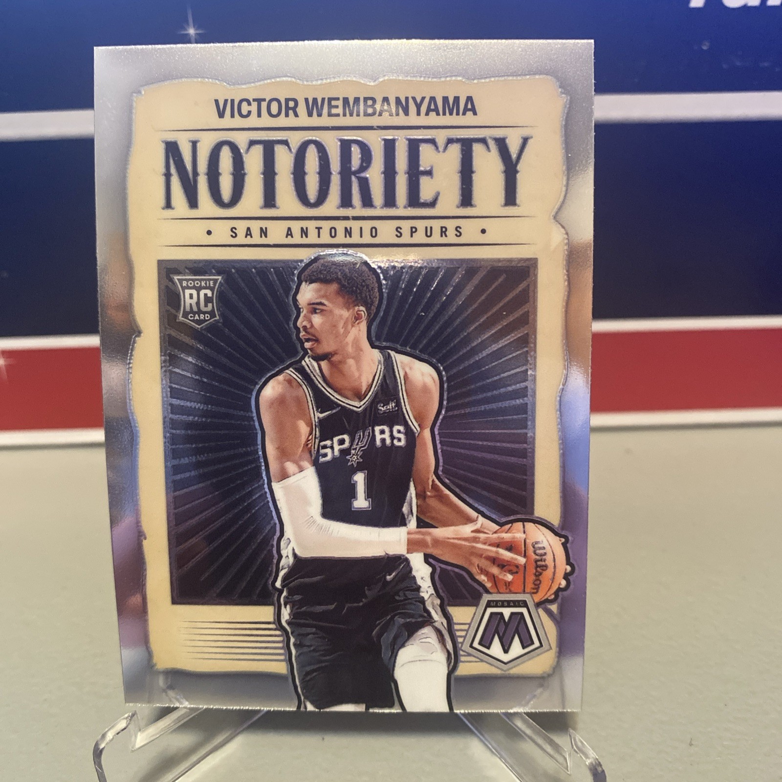 2023-24 Panini Mosaic Victor Wembanyama Notoriety RC Rookie #5 Spurs
