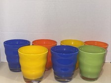 Collezione Dansk Rio vintage. Bicchieri da succo Ripple Wave soffiati 4 oz. Set Include 7