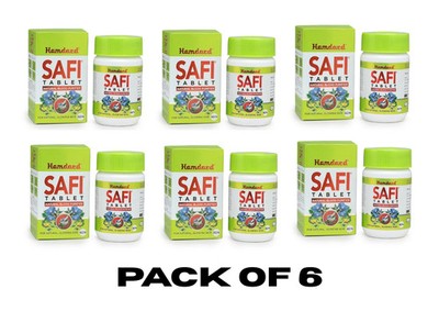 Hamdard Safi Tablets 60 x 6 | Herbal Wellness Supplement Daily Health Support
