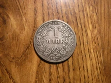 GERMANY 1 MARK 1878 F SILVER COIN (849)