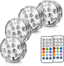 Submersible LED Lights with Remote, 13 Colors 4 Modes Battery Operated Underw...