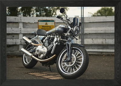 Modern Brough Superior SS 100 Briti Framed Wall Art Poster Canvas Print Picture