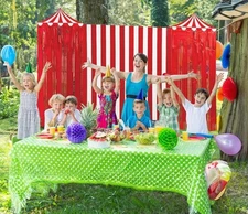 Red White Stripe Circus Tent Wall Backdrop Carnival Party Decor 12ft x 7ft  #955