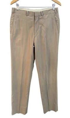 Brooks Brothers BrooksCool Fitzgerald Tan Wool Blend Dress Pants - 32x31