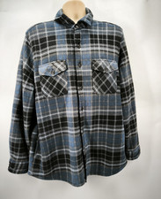 Freedom Foundry Sherpa Fleece gefütterte Holzfäller Overshirt Jacke kariert Large