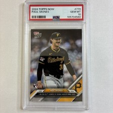 2024 Paul Skenes Rookie Card RC #770 Topps Now PSA Gem Mint 10 Cy Young. rookie card picture