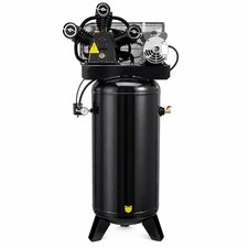 5HP Electric Air Compressor 60 Gallon Vertical ASME Tank 16CFM 220V 1 Ph 145Psi