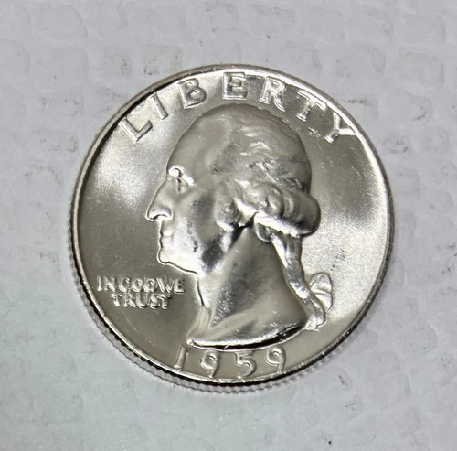 1959-D Silver Washington Quarter, Brilliant Uncirculated