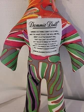 DAMMIT Doll Stress Relief Slam It Doll in Bright Red, Green & Orange - 12 Inch
