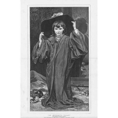 JAMES SANT An Impromptu Toilet - Antique Print 1883