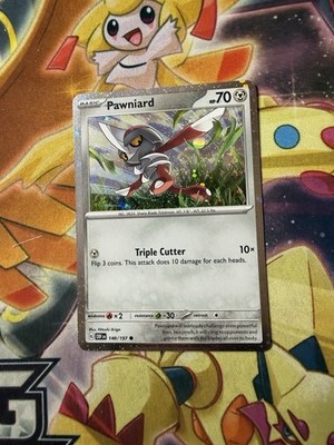 SWIRL   Pawniard 148/197 Cosmos Holo Rare Obsidian Flames Pokemon Card - NM