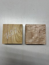 2 Pcs, White Ash Flame Maple Bowl Blanks 6x 6x 2 Woodturning Block 7607