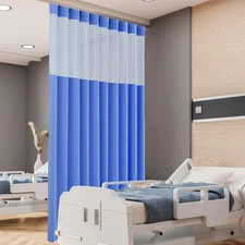 Flame Retardant Hospital Curtains Room Divider with Grommet, Privacy Medical ...