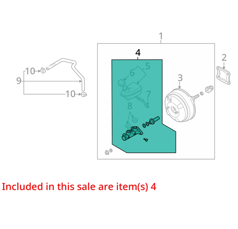 Kia Sedona 2004 cilindro maestro de freno fabricante de equipos originales 79 k millas - LKQ333115701 Foto 4 de 4