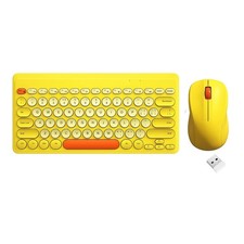Compact Keyboard MouseCombo,JieruiDeng 79-Key Retro Mini Cute Computer Keyboa...
