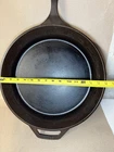 Lodge #14SK Skillet 15" Cast Iron Frying Pan USA Large Camp Fryer Vtg