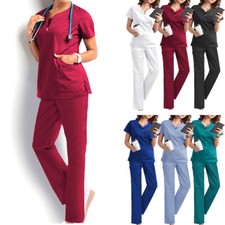 Damen schlupfkasack OP-Kleidung kurze Ärmel arbeitskleidung Pfleger Kleidung