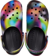 Crocband Pivot Strap Classic Dark Solarized Rainbow Tie Dye Clog M-10 / W-12 NWT