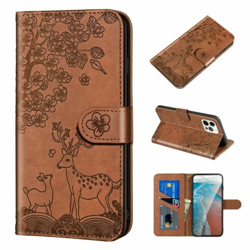 Sika Deer Flip Wallet Phone Case For iPhone 13 12 11 Pro Max XR XS X 6 7 8 SE - Zdjęcie 21 z 60