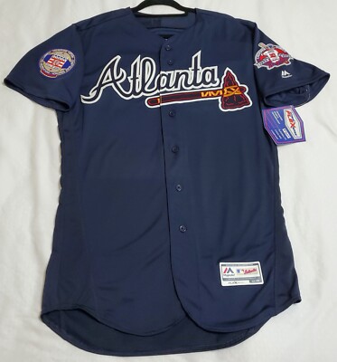 AUTHENTIC MAJESTIC CHIPPER JONES 60 4XL, ATLANTA BRAVES FLEX