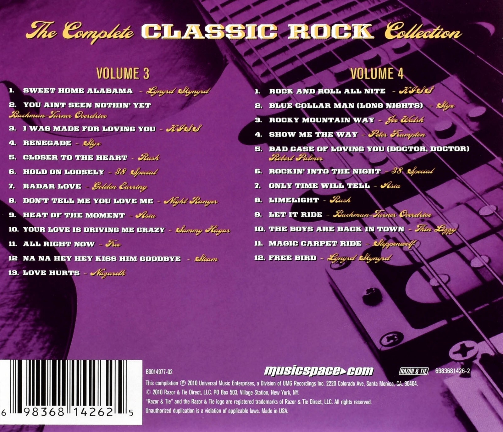 Razor & Tie Complete Classic Rock Collection 8 CD 100 Awesome Songs VA