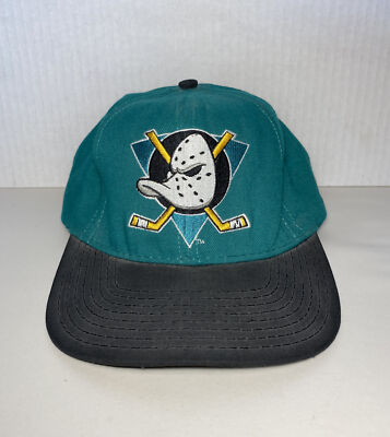 NWT Vintage Mighty Ducks NHL Hockey 90's Disney Snapback Hat Cap Made In  USA