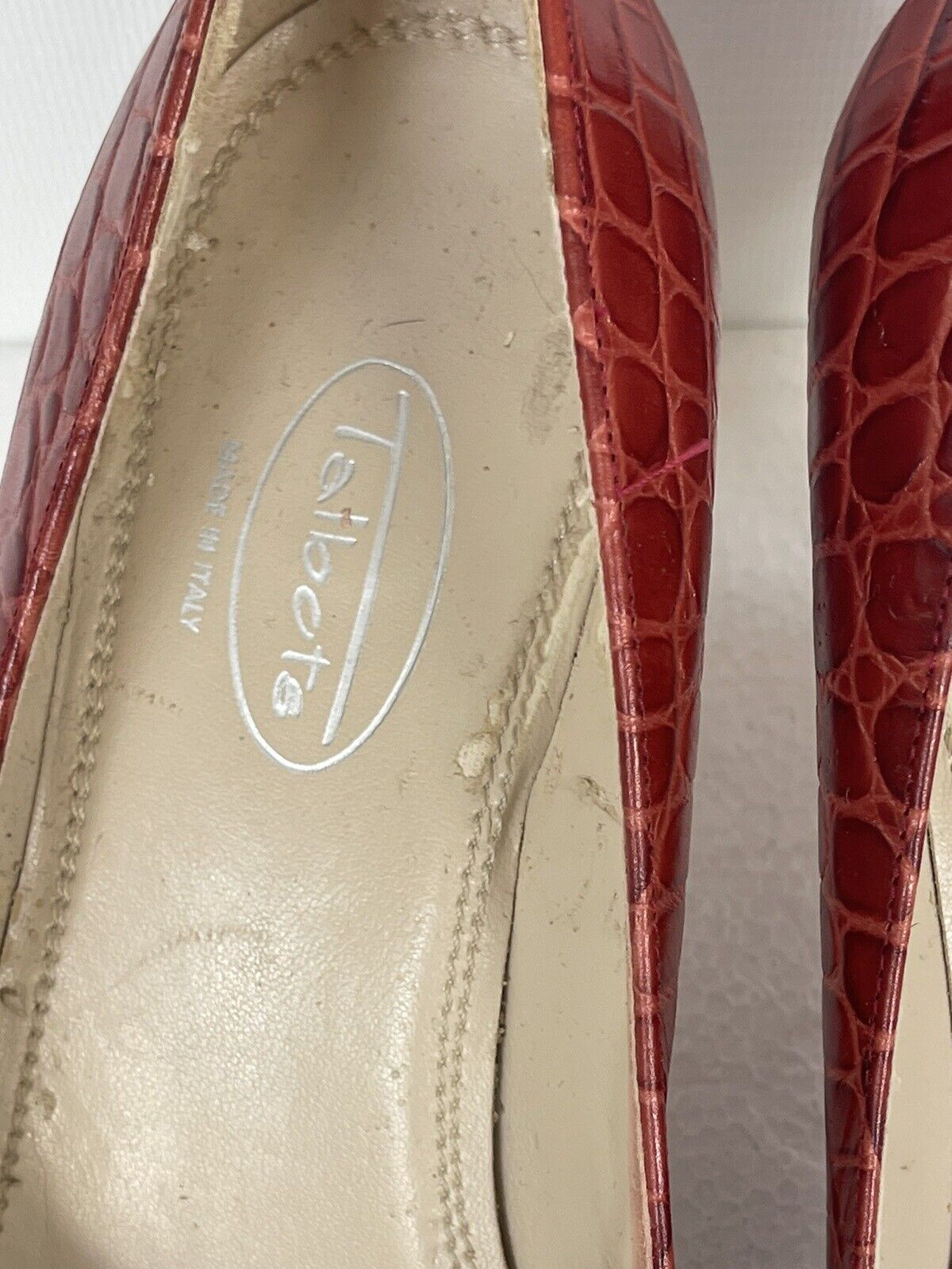 Talbots Croc Embossed Leather Pumps Heels Size 7M… - image 4