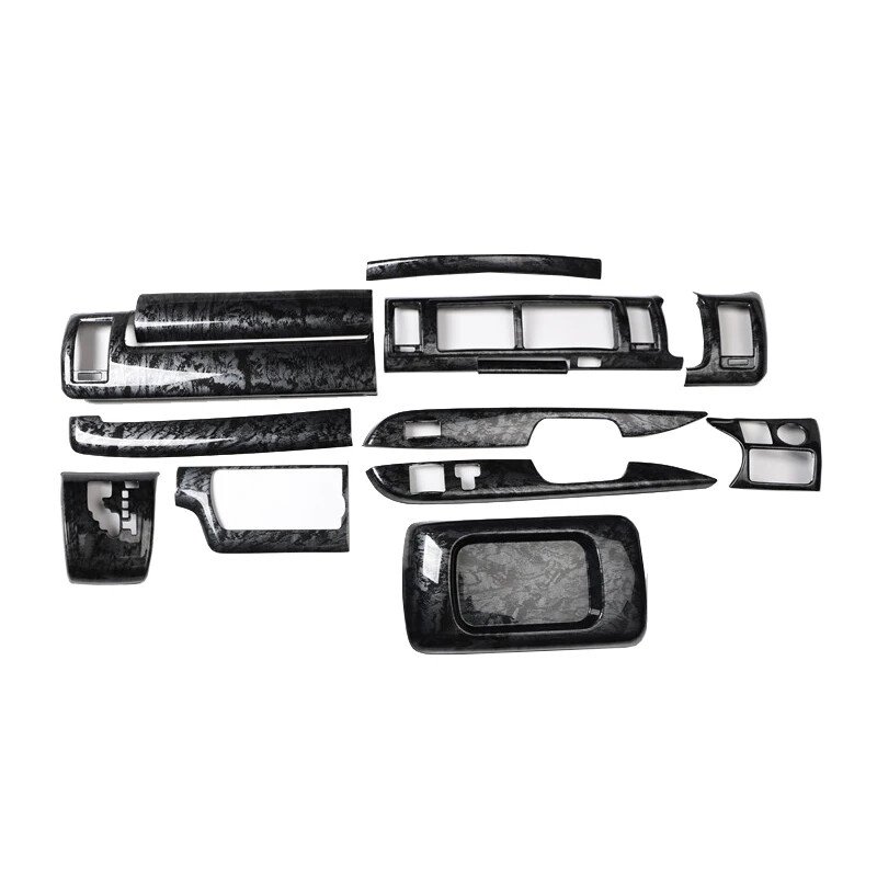 For Toyota HIACE 200 2014-2018 RHD ABS Wood Grain Accessories Interior Stickers