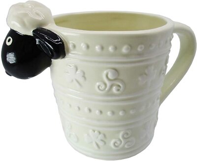 Royal Tara Irish Mug Woolly Sheep White Ceramic Tea Cup Coffe Mug 13 fl oz
