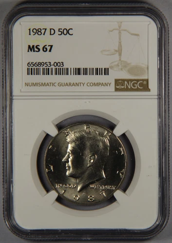 1987-D Kennedy Half Dollar NGC MS67