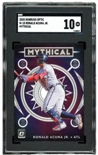 2020 Donruss Optic #M-10 RONALD ACUNA JR Mythical Insert SGC 10 GM (LOW POP)