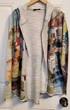 Inoah Women's Cardigan Hood Open Front - SMALL - Florence 