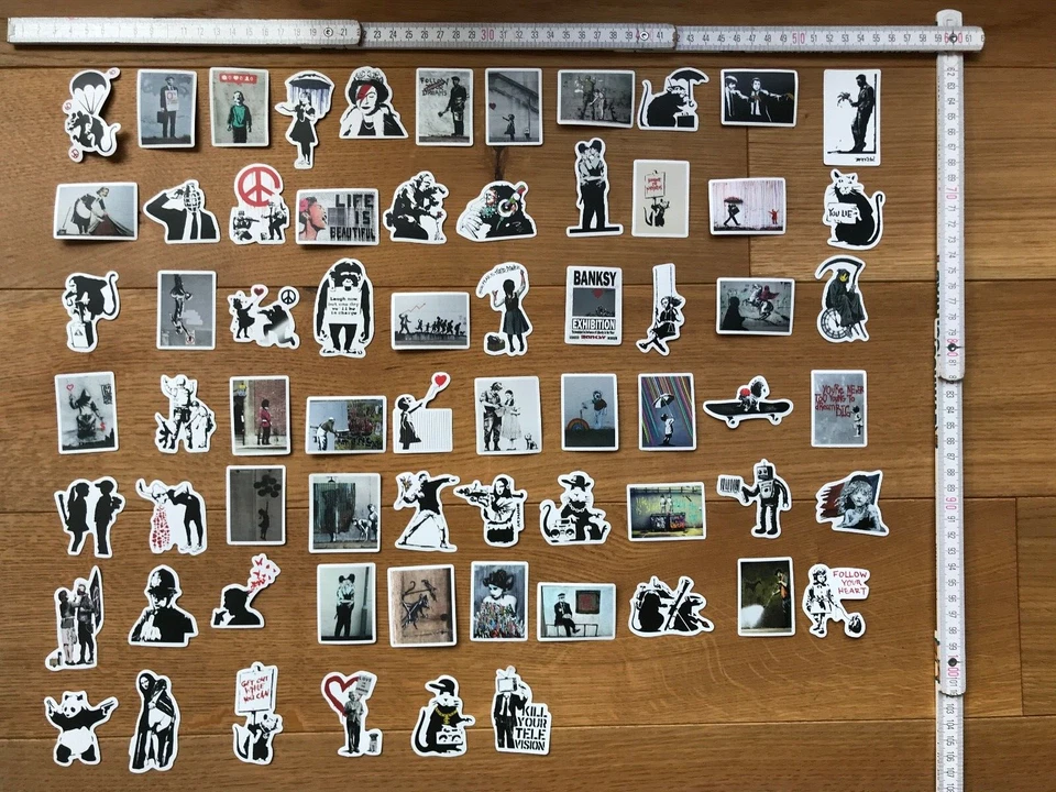 BANKSY Aufklebersammlung 67 Stück - seine besten Werke- - Bild 2 von 4