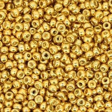 Galvanized Gold, Miyuki Round Seed Beads, Size 11/0, Bulk 50 Grams 11-1052