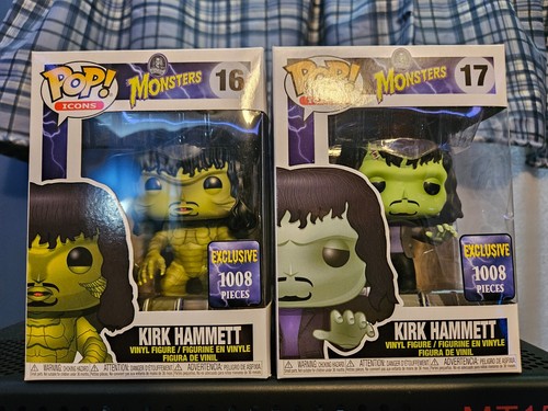 Kirk Hammett Monsters Funko Pop Exclusive Lot Creature & Frankenstein ...