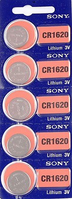 CR 1620 MURATA / SONY LITHIUM BATTERIES (5 piece) 3V Watch Authorized US Seller 