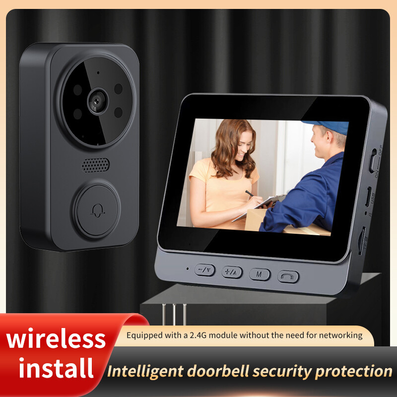 WiFi Wireless Intercom Smart Doorbell Video Security Camera Door Ring Bell Chime-image