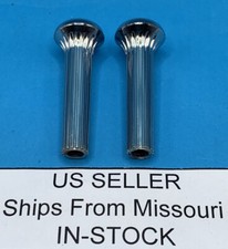 (Pack of 2) New Chrome Ribbed Door Lock Knob Pulls for 1968 - 1972 GM PAIR