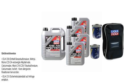 9L Motoröl Liqui Moly Top Tec 4300 5W-30 2x MANNOL Motor Doctor ADDITIV Tasche