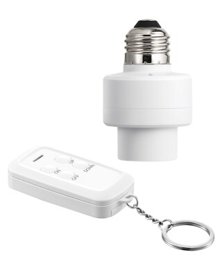 DEWENWILS Dimmable Remote Light Bulbs Socket Switch, 100FT, E26 E27 Controller
